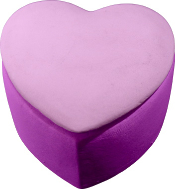 Smooth Heart Unpainted Plaster Trinket or Jewelry Box
