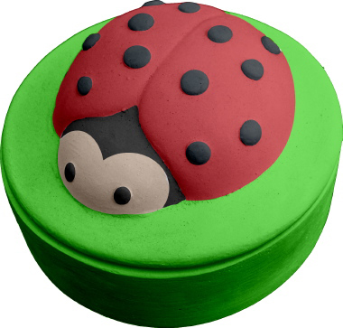 Ladybug Unpainted Plaster Trinket or Jewelry Box