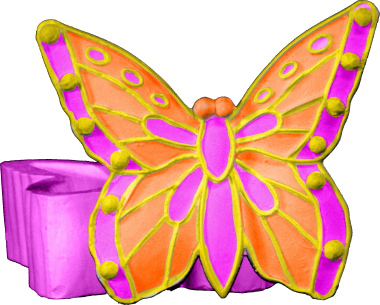 Butterfly Unpainted Plaster Trinket or Jewelry Box