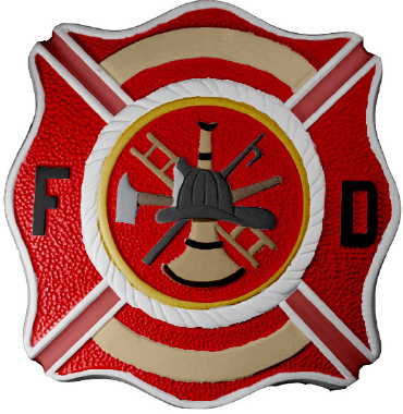 Fire Department Maltese Cross Plaster Plaque