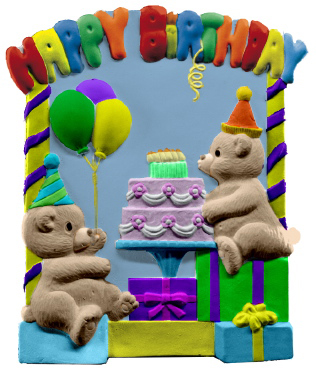 Happy Birthday Plaster Plaque