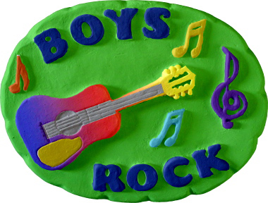 Boys Rock Plaster Plaque