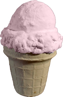 Ice Cream Cone Plaster Statue