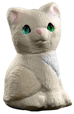 Cat Sitting Plaster Statue