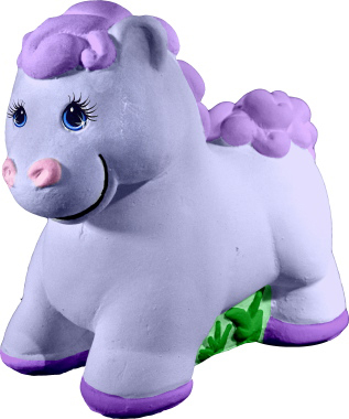 Baby Pony Plaster Statue