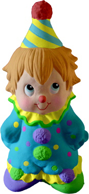 Kid Clown Plaster Statue