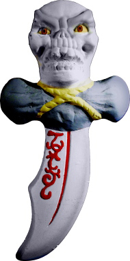 Skull Dagger Plaster Plaque