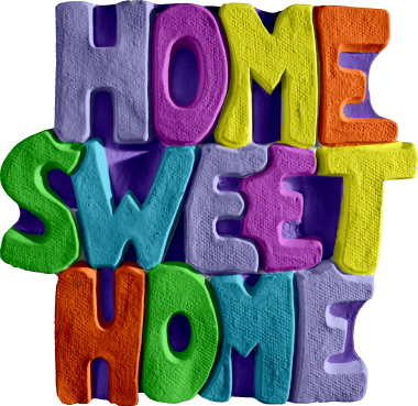 Home Sweet Home Plaster Plaque
