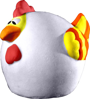 Chubby Chicken Plaster Statue