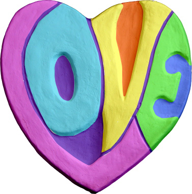 Love Heart Plaster Plaque