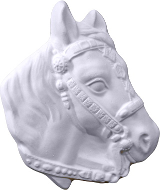 Horse with Fancy Rein Plaque