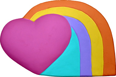 Heart with Small Rainbow