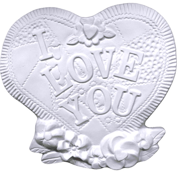 Quilted Heart I Love You Plaque