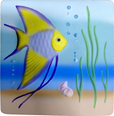 Tropical Fish Scene Left Plaque