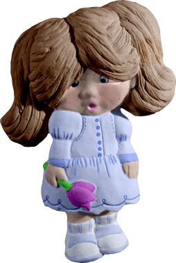 Girl with Pigtails Plaster Plaque