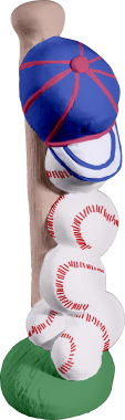 Baseball Gear Stack Plaster Statue