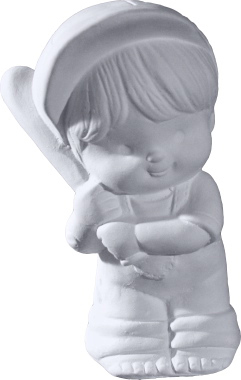 Baseball Kids Boy Batter Plaster Statue