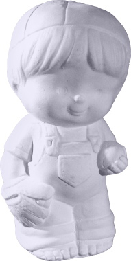 Baseball Kids Boy Pitcher Plaster Statue