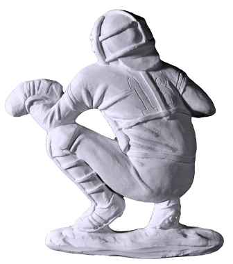 Baseball Catcher Plaster Plaque