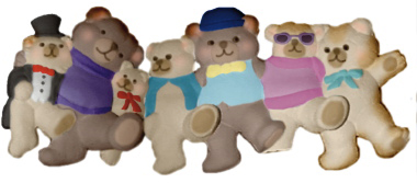 Dancing Bears Plaster Plaque