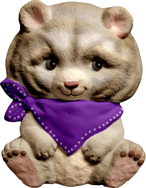 Bear with Bandana Plaster Plaque
