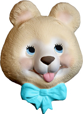 Teddy Bear with Bow Plaster Plaque