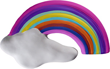 Rainbow Cloud Plaster Plaque