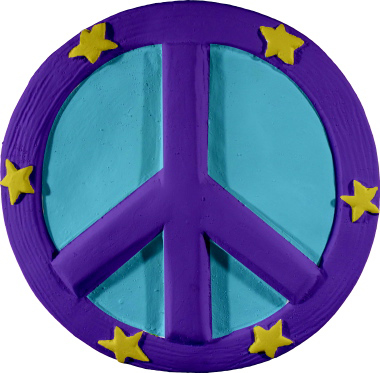 Peace Symbol Plaster Plaque