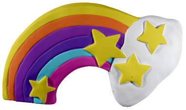 Rainbow with Stars Plaster Plaque