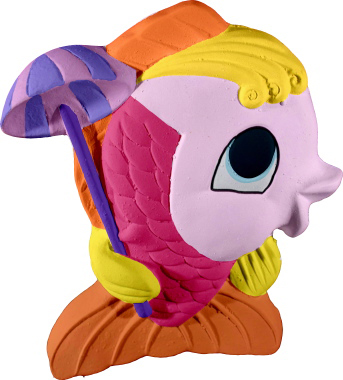 Dancing Fish Girl Plaster Plaque
