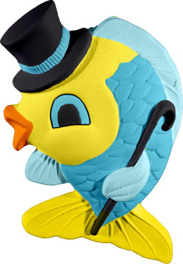 Dancing Fish Boy Plaster Plaque - CH292 - Plastercraft Plaque Dancing Fish Boy Plaster Plaque - CH292 - Plastercraft Plaque