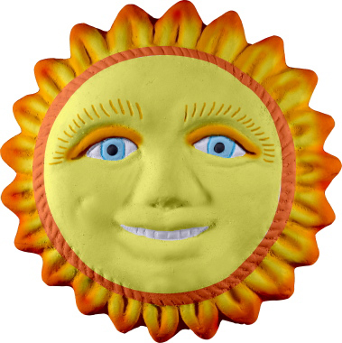 Sun Smiling Plaster Plaque