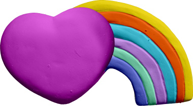 Heart Rainbow Plaster Plaque