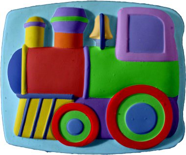 Train Plaster Plaque
