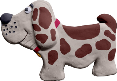 Happy Dog Plaster Plaque
