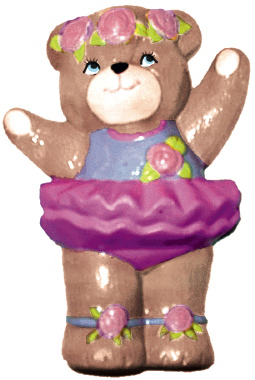 Ballerina Bear Plaster Plaque