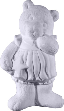Bear with Star Plaster Plaque