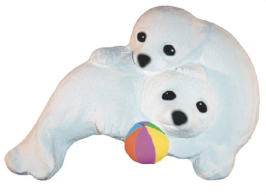 Seal Babies Plaster Plaque