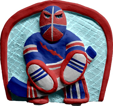 Hockey Player Plaster Plaque