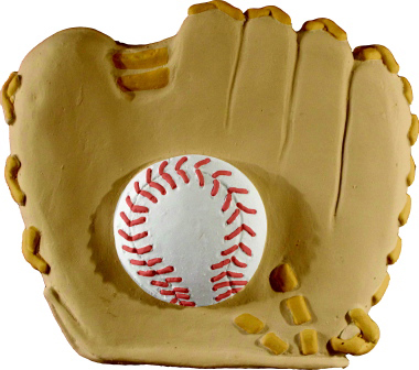 Baseball Glove with Ball Plaster Plaque