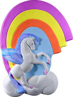 Pegasus Rainbow Plaster Plaque