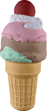 Ice Cream Cone with Cherry Plaster Plaque