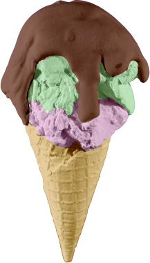 Ice Cream Sugar Cone Plaster Plaque