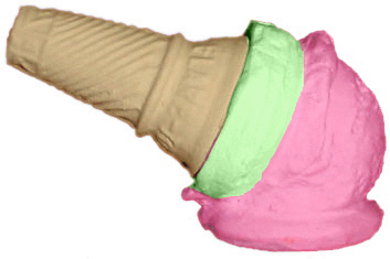 Dropped Ice Cream Cone Plaster Statue