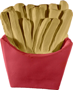 French Fries Plaster Plaque