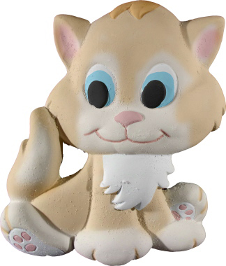 Happy Cat left Plaster Plaque