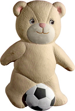 Soccer Bear Plaster Plaque