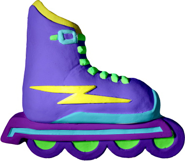 Inline Skate Plaster Plaque