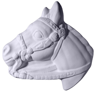 Horse with Rein Plaster Plaque