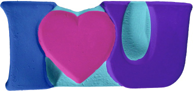 I Love U Plaster Plaque